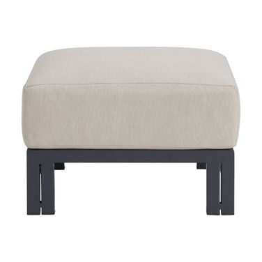 Fresca Ottoman In Beige and Dark Grey