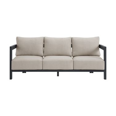 Fresca Sofa with 2 Pillows In Beige and Dark Grey