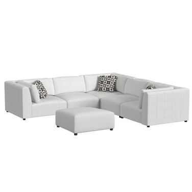 Frida 5-Piece Modular Set with Ottoman In Dark Beige