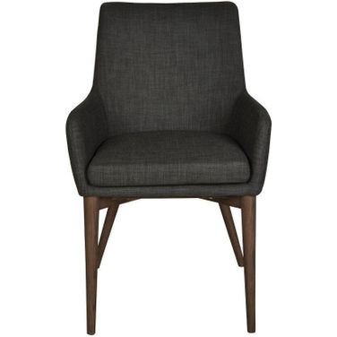 Fritz Arm Chair Set of 2 In Dark Grey