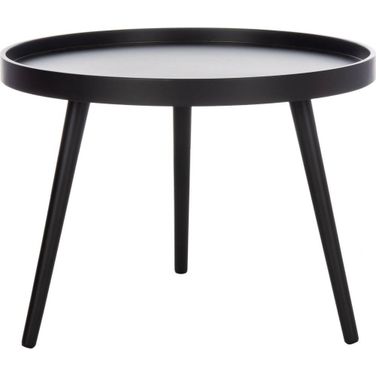 Fritz Black Round Tray Top Side Table