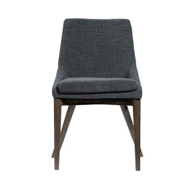 Fritz Side Dining Chair Set of 2 In Brown and Slate