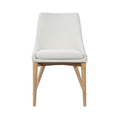 Fritz Side Dining Chair Set of 2 In Natural and Ivory
