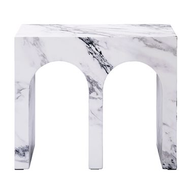 Fritzy 22 Inch End Table In Engineered Stone