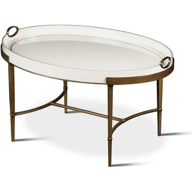 Frost Cocktail Table In White and Gold