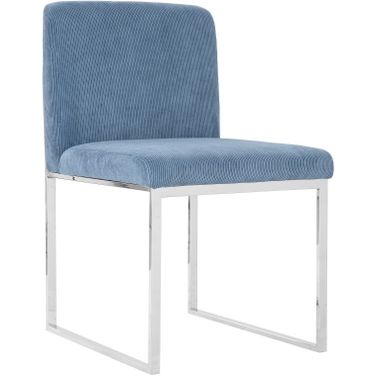 Frozen Dining Chair In Corduroy Blue