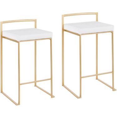 Fuji Antique White Stacker Counter Stool Set Of 2