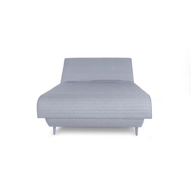 Full Adjustable Upholstered Polyester No Bed Frame with Mattress In Light Gray