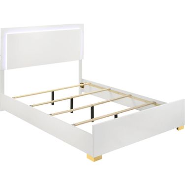 Marceline Full Bed with LED Headboard White