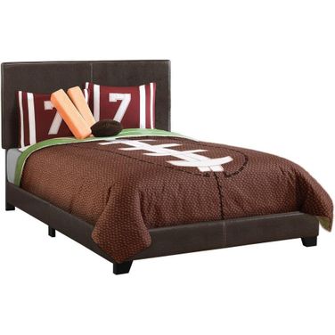 Full Size Bed In Dark Brown Leather Look I 5910F