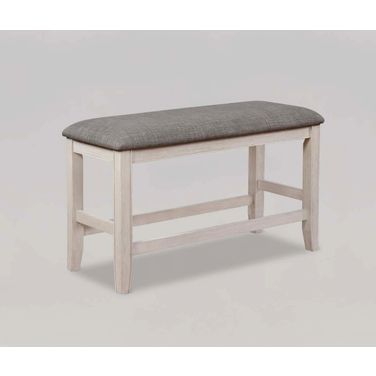 Fulton Counter Height Bench (White)