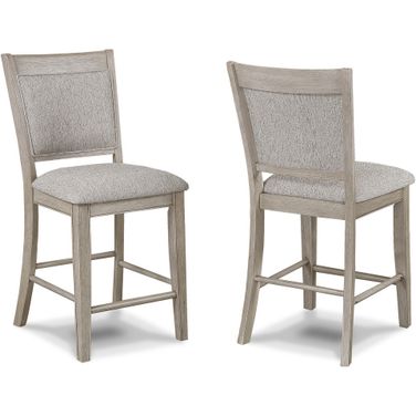 Fulton Counter Height Chair Set of 2 In White Oak