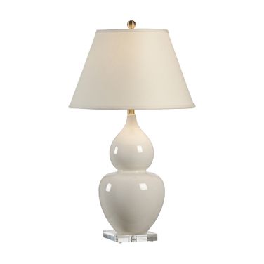 Fulton Vase Lamp In White and Cream