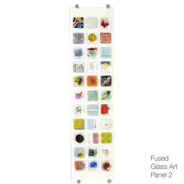 Fused Glass Art Panel 2 In Clear