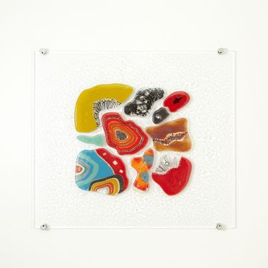 Fused Warm Glass Wall Panel In Clear