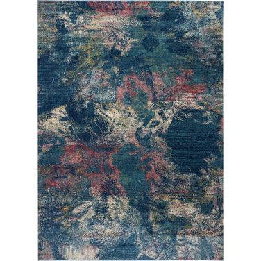 Fusion Blue Multi Colored 8' x 11' Area Rug