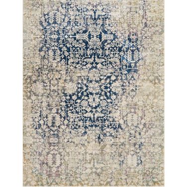 Fusion Cream and Blue 10' x 13' Area Rug