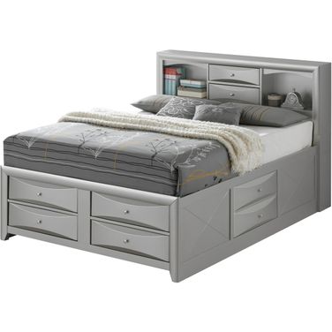G1503G Bookcase Storage Bed (King)