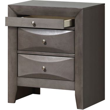 Glory Furniture Nightstand in Gray