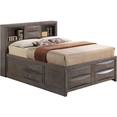 Glory Furniture Twin Storage Bed in Gray