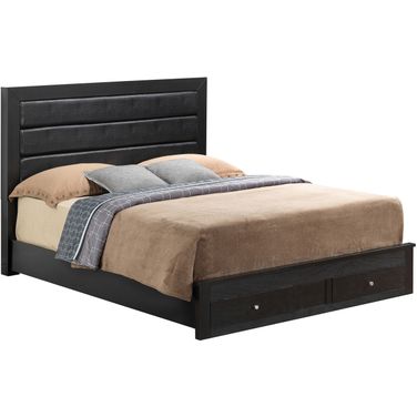 Glory Furniture Queen Storage Bed in Black G2450C-QSB
