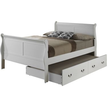Glory Furniture G3190 Full Trundle Bed in White