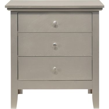Glory Furniture Hammond 3 Drawer Nightstand, Champagne
