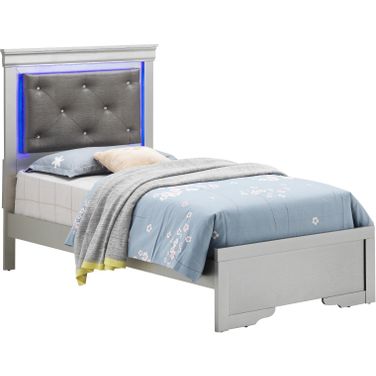Glory Furniture Lorana Twin Bed, Champagne