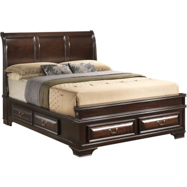 Glory Furniture G8875 King Bed With Six Drawers in Cappuccino