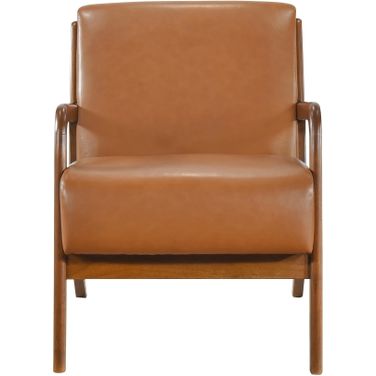 Gabe Accent Chair In Brown and Walnut