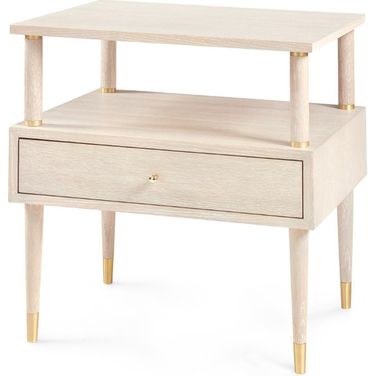 Gabriel 1-Drawer Side Table In Sand