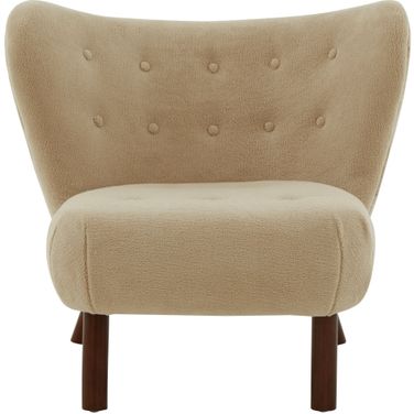 Gabriel Modern Wingback Chair In Tan and Dark Brown