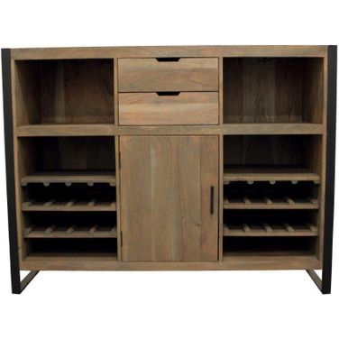 Gail Wine And Bar Console In Gray