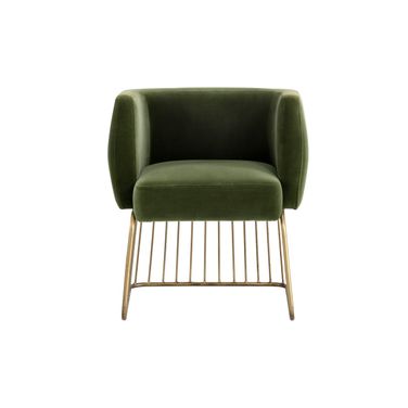 Gala Dining Armchair In Forest Green