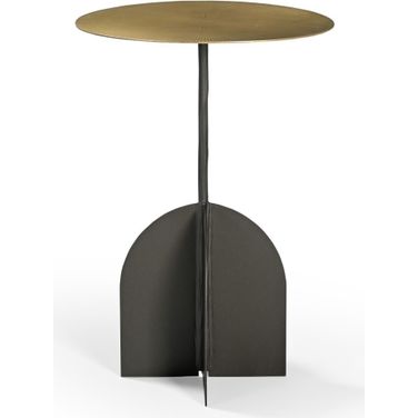 Galahad Iron Side Table In Brass and Black