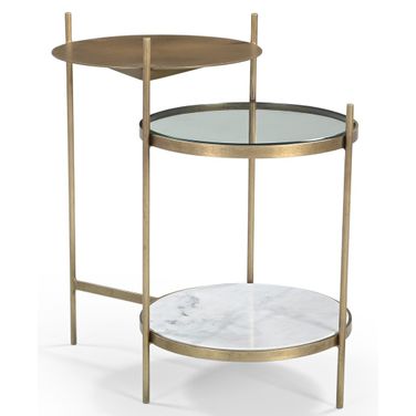 Galahad Iron Side Table In Brass