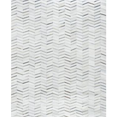 Galaxy Cowhide Area Rug 5' x 8' In Silver