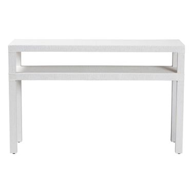 Gale Natural Grasscloth Console Table In White