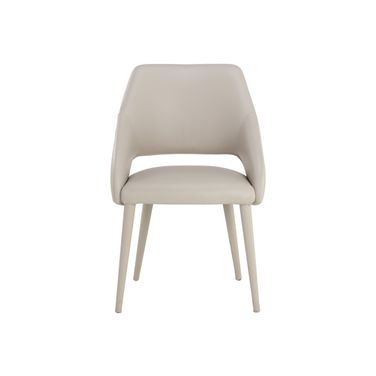 Galen Dining Armchair In Linea Light Grey