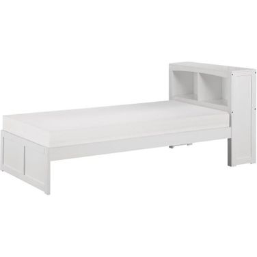 Galen White Twin Bookcase Bed