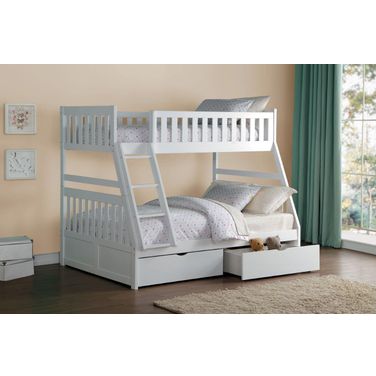 Galen White Youth Bunk Bedroom Set With Storage Boxes