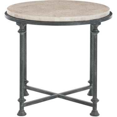 Galesbury Round Metal End Table