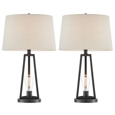 Galini Table Lamp Set of 2 In Black