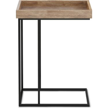 Gallagher Solid Mango Wood C Side Table In Natural