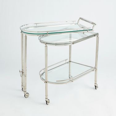 Gallery Folding Bar In Shiny Nickel