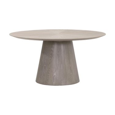 Gallo 60 Inch Round Dining Table In Natural Gray Ash