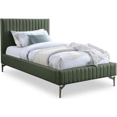 Gallo Vegan Leather Twin Bed In Green