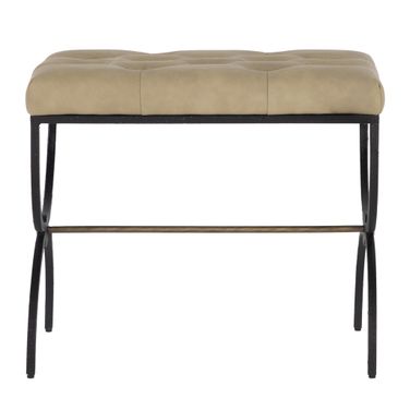 Galvin Stool In Light Grey and Textured Black