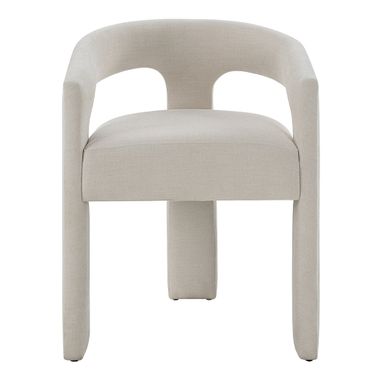 Gamarya Arm Chair Set of 2 In Beige Chenille