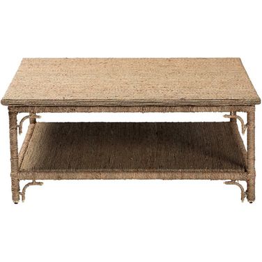 Ganit Handwoven Seagrass Coffee Table In Natural Brown
